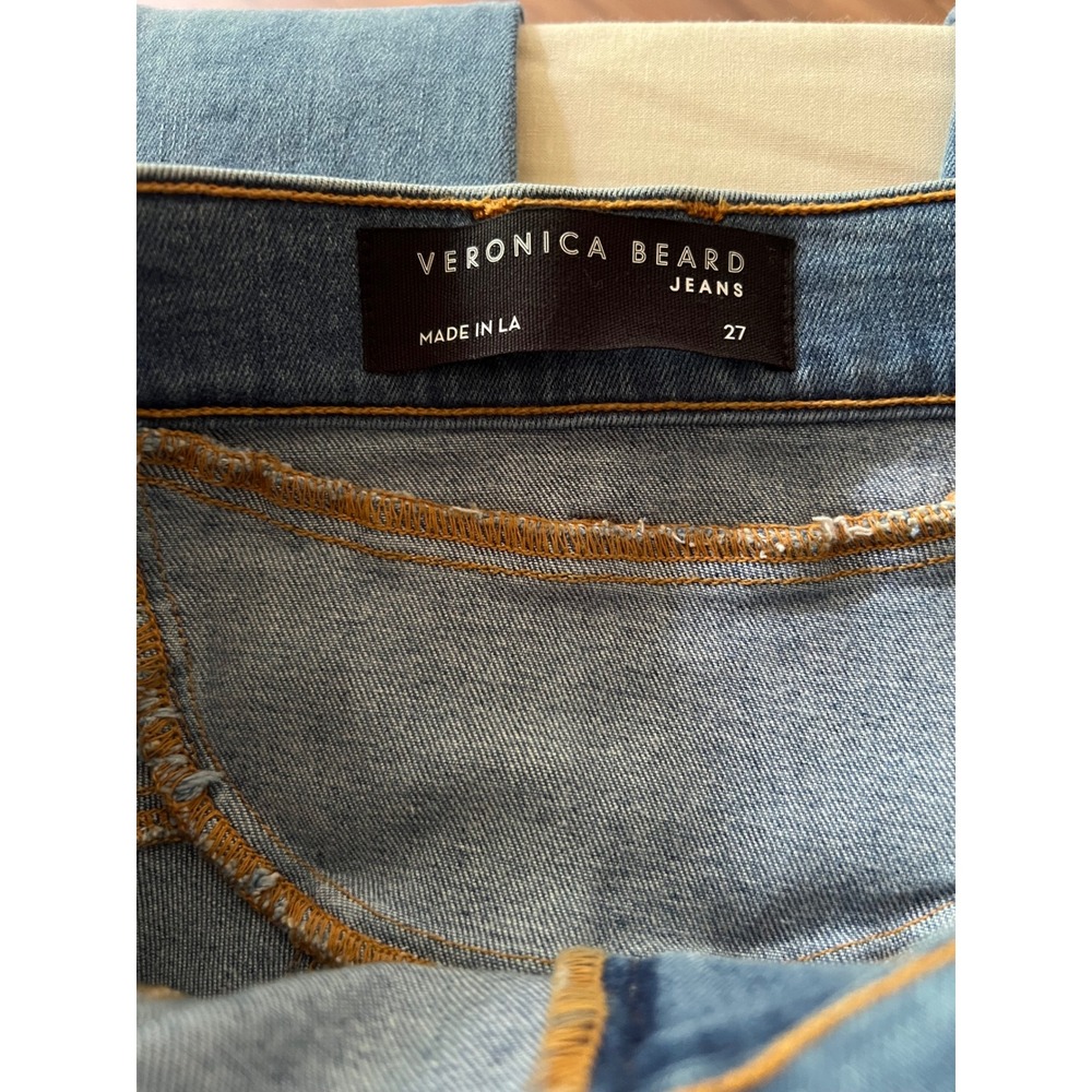 Veronica Beard Carson Ankle Flare High Rise Jeans Medium Wash Blue Size 27 - Picture 8 of 9